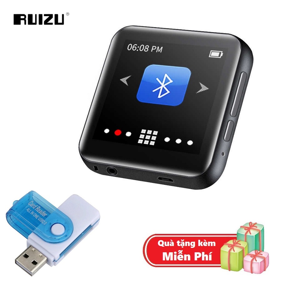 Máy nghe nhạc MP3 Bluetooth cao cấp Ruizu M9 - Hifi Music Player Ruizu M9 - Màn hình cảm ứng 1.8inch - Máy nghe nhạc Lossless Ruizu M9