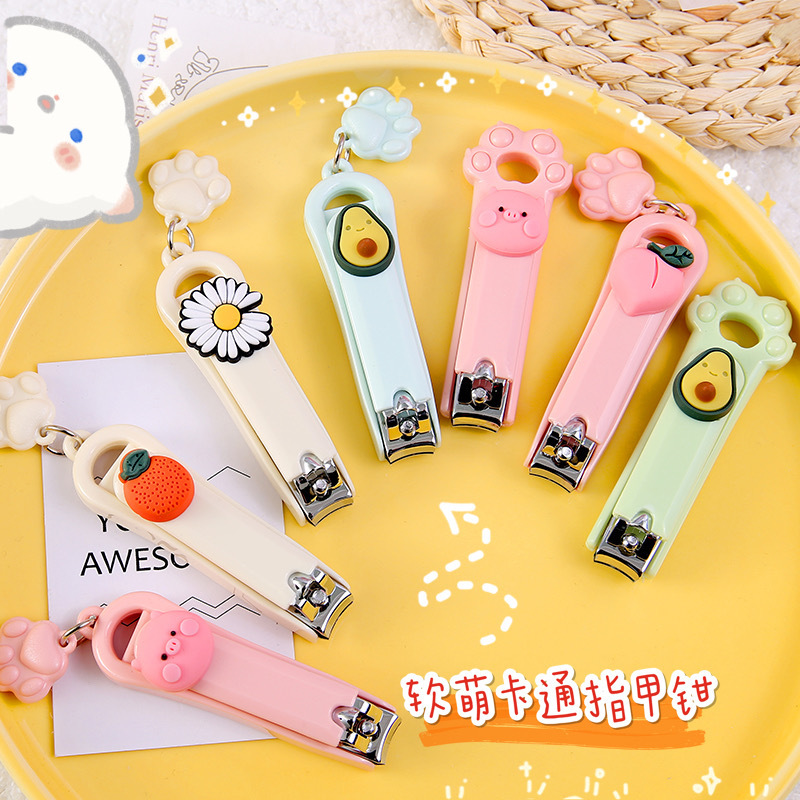1 Bấm móng tay cute + bàn chân Mèo màu ngẫu nhiên