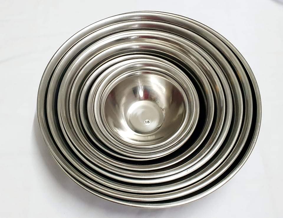 [HCM]Bộ Thau inox 10 cái từ 18cm đến 45cm inox 430