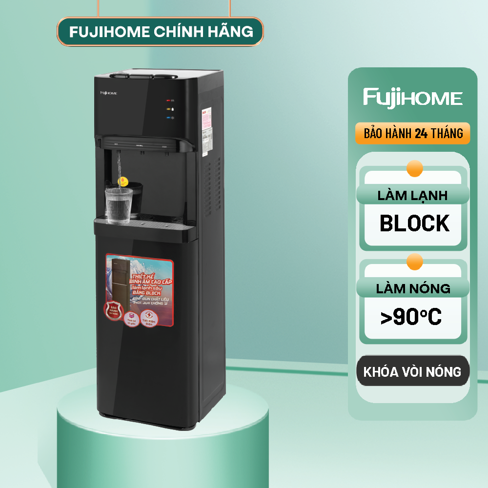 Cây nước nóng lạnh bình âm nhập khẩu FUJIHOME WD606C Làm lạnh block lạnh sâu - Làm nóng 90 độ C - Kh