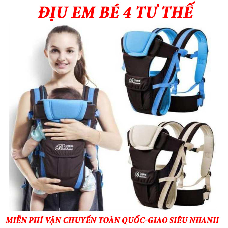 Đai An Toàn Cho Bé - Địu Em Bé 4 Tư Thế - 100% Cotton và bông - Cảm Giác Thoải Mái - Dễ Chịu Cho Bé - BẢO HÀNH UY TÍN BỞI SD SHOP
