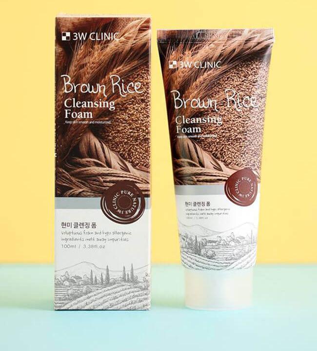 Sữa Rửa Mặt 3W Clinic Brown Rice 100ml (GIẢM GIÁ DO HỘP BỊ MÓP)