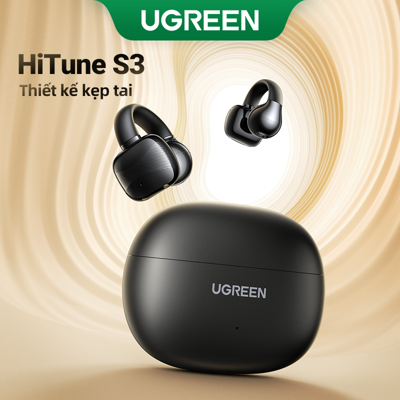UGREEN Hitune S3 Mở Tai Nghe Bluetooth 5.4 Earphone Thiết Kế Kẹp Tai Tích Hợp Thoại HD & Khử Tiếng Ồn Khi Gọi Dành Cho Thể Thao for iPhone 15 Pro Max Samsung S24 S23 Ultra Model:45785