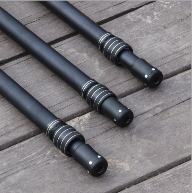 Cán vợt carbon câu đài 2,1m đen