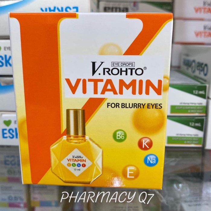 Vrohto Vitamines / Nước Nhỏ măt Rohto Vitamines / Nuoc nho at Roh to mau vàng