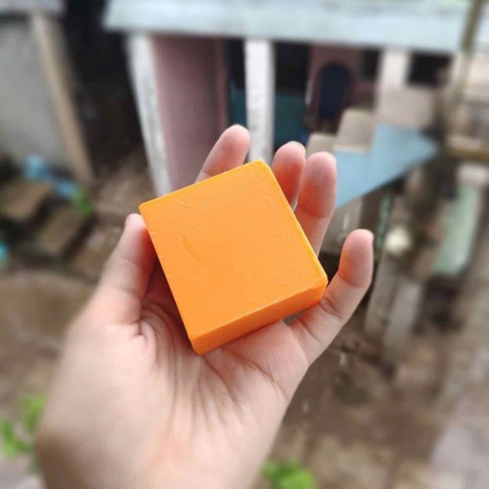 Xà Phòng Cam Nghệ tri nám , xà phòng kích trắng