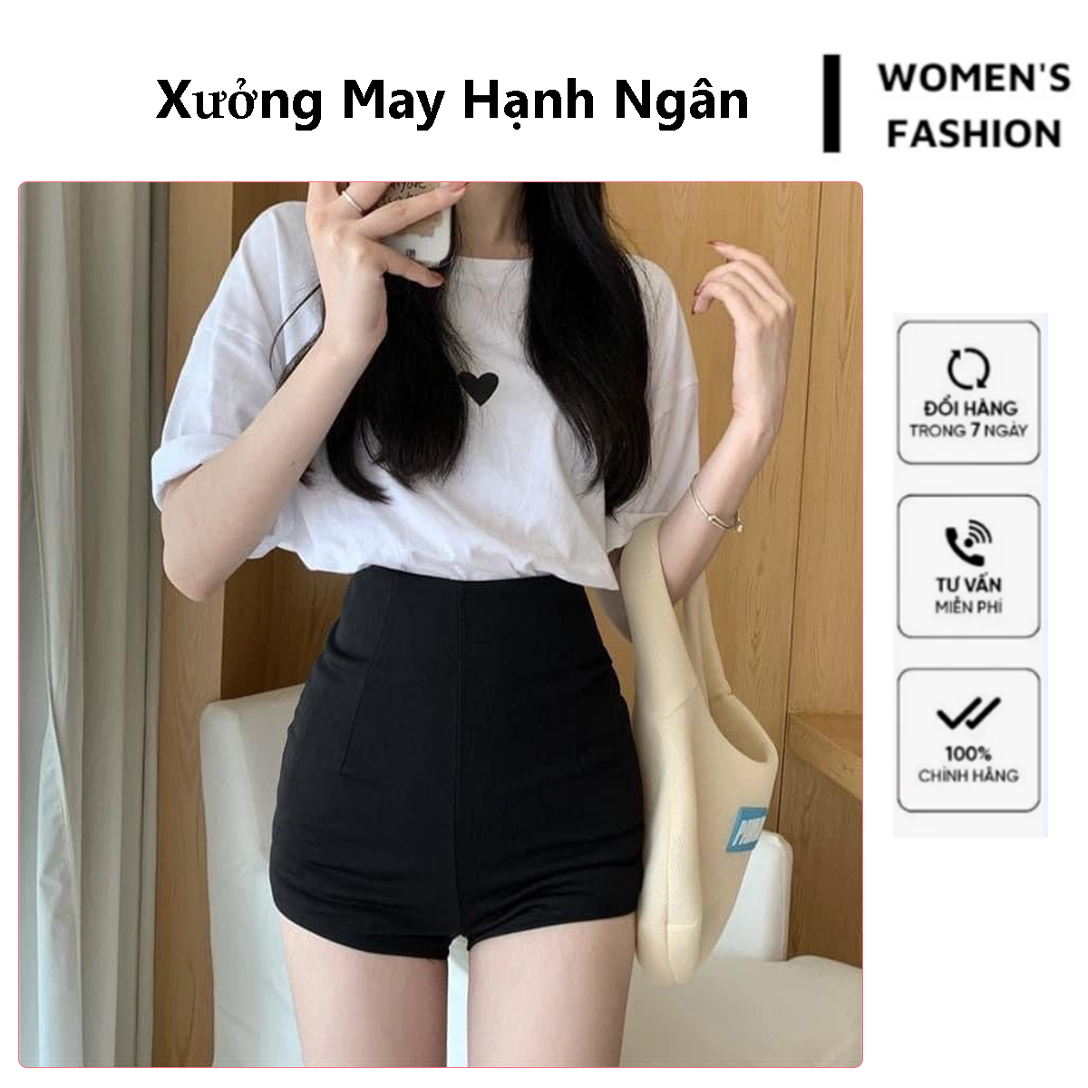 Quần short nữ dance umi lưng cao co giãn siêu tôn dáng cạp cao Hanh96boutique