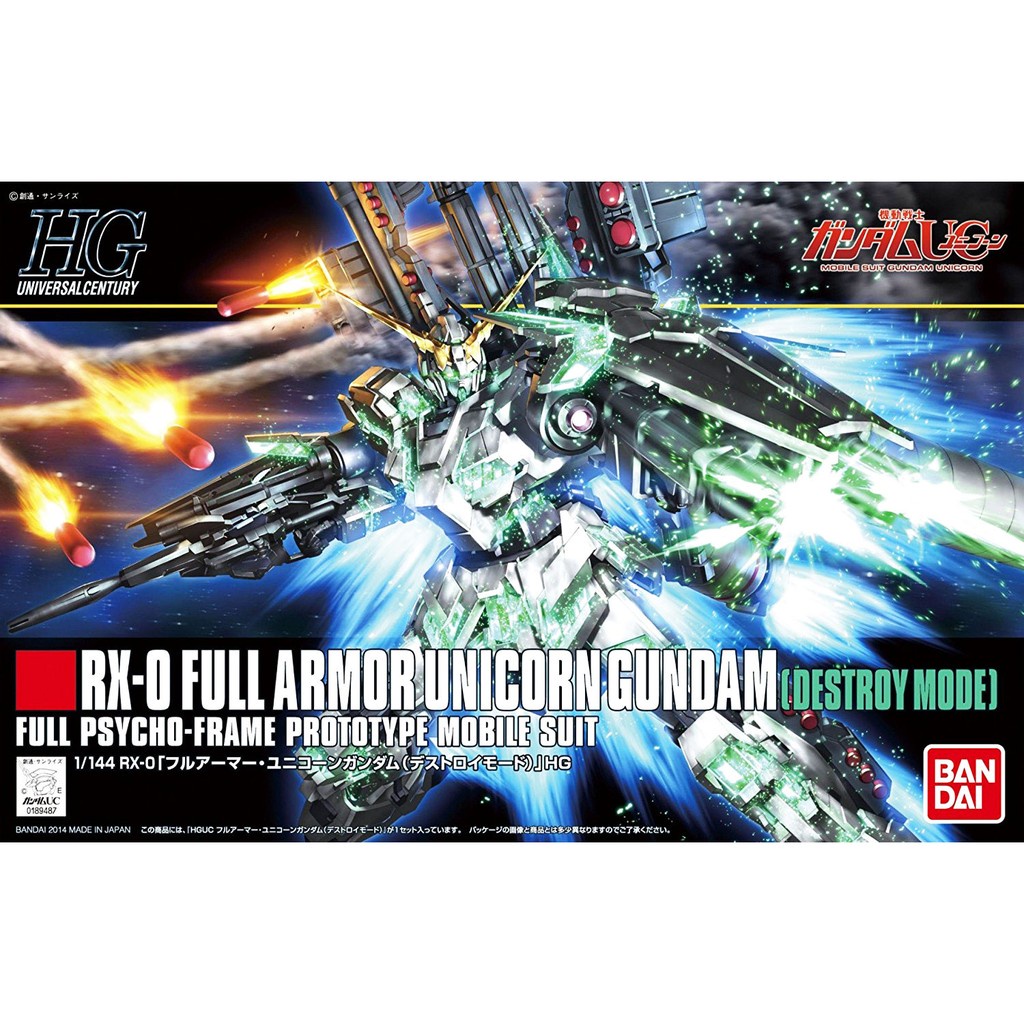 Mô Hình Gundam HG UC 178 Full Armor Unicorn Gundam Bandai Rx