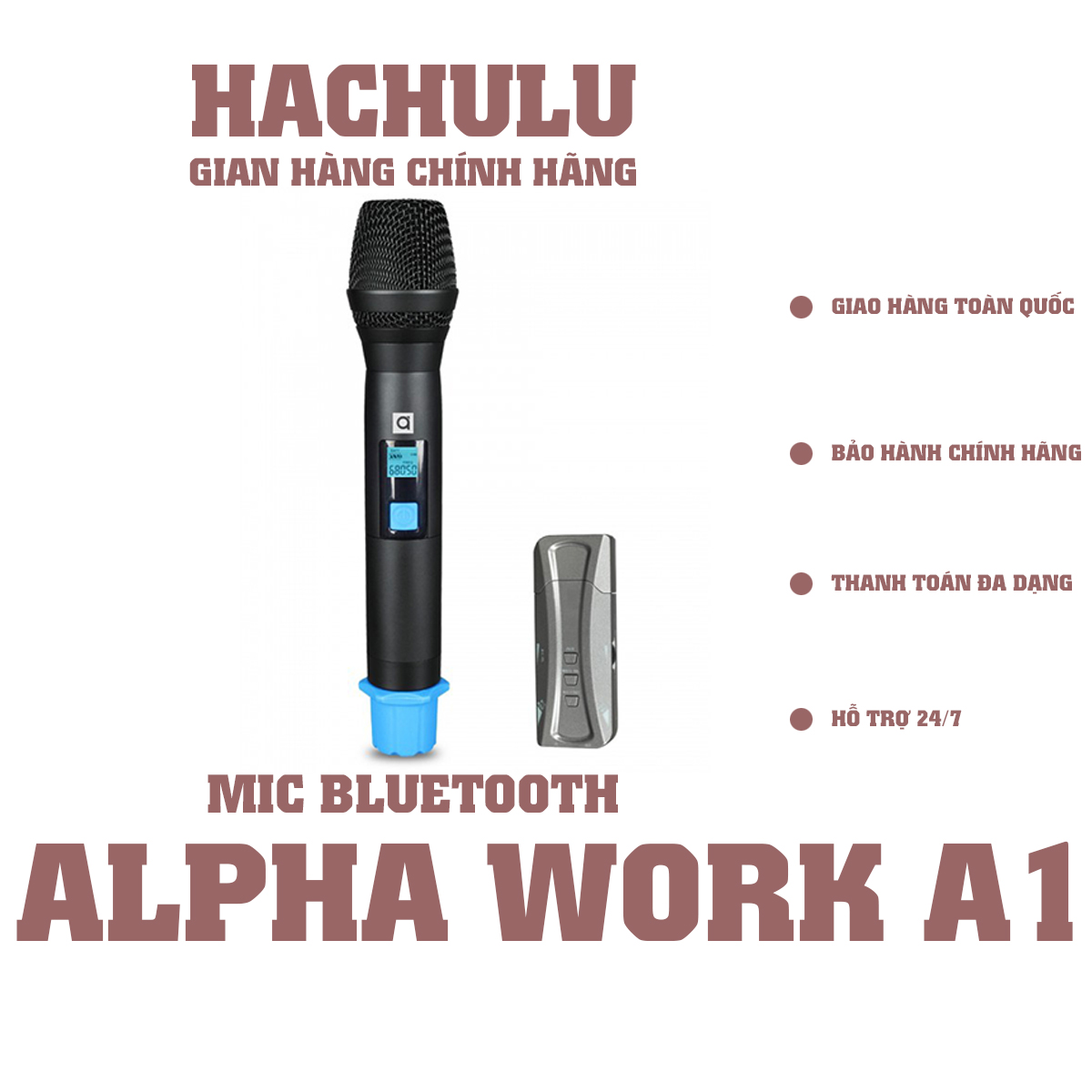 Mic karaoke Alpha Work A1 - hàng chính hãng