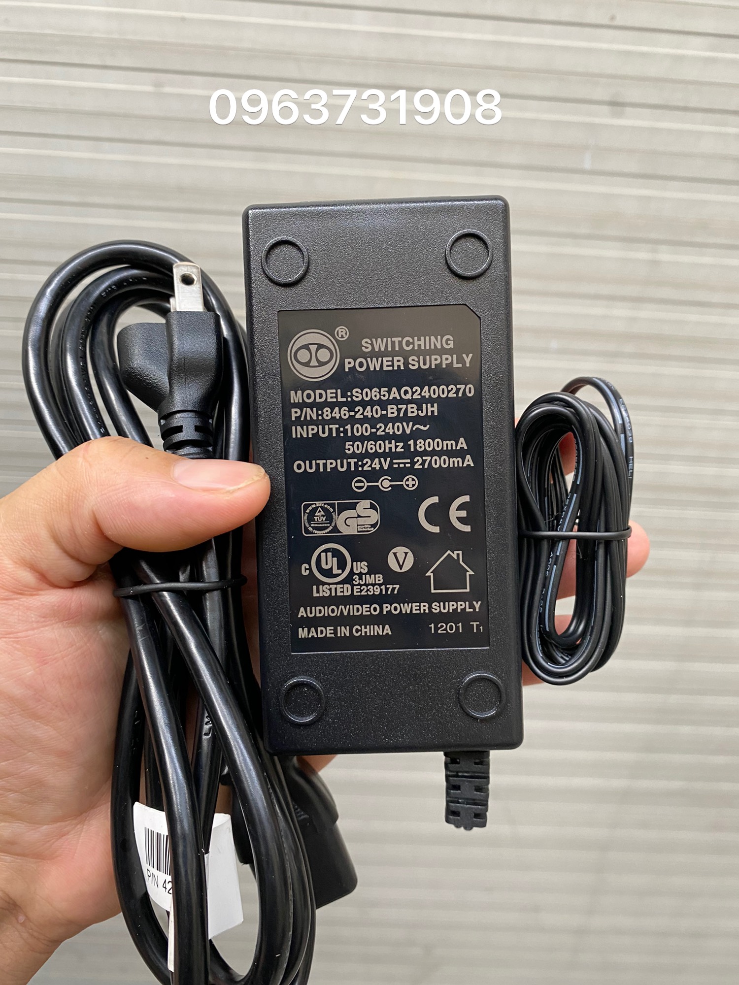 Adapter nguồn 24V 2700mA nguyên bản từ thiết bị