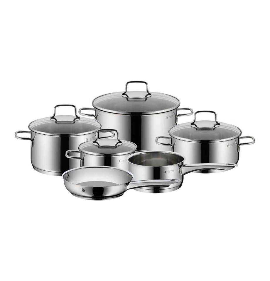 Set 6 nồi WMF Astoria chất liệu thép không gỉ phù hợp với mọi loại bếp