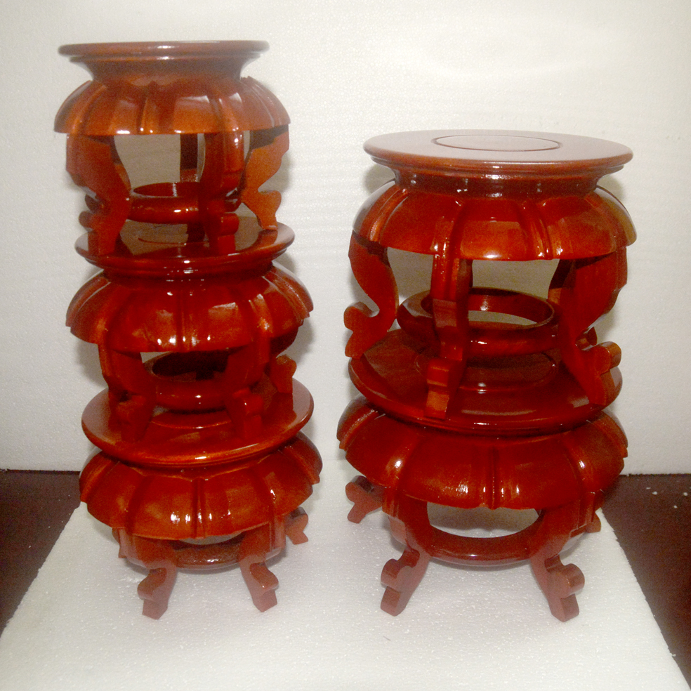 Đôn gỗ cao đế hoa mai kê tượng,đặt bình hoa