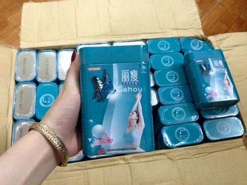 Giảm cân lisou hộp thiếc xanh 36v