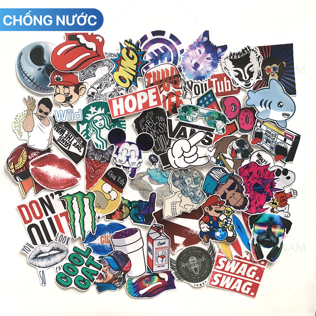 Sticker Be Cool Hình Dán Chủ Đề Ngầu 2021 Bộ Decal Màu Sắc Đẹp, Chất Lượng Cao, Chống Nước