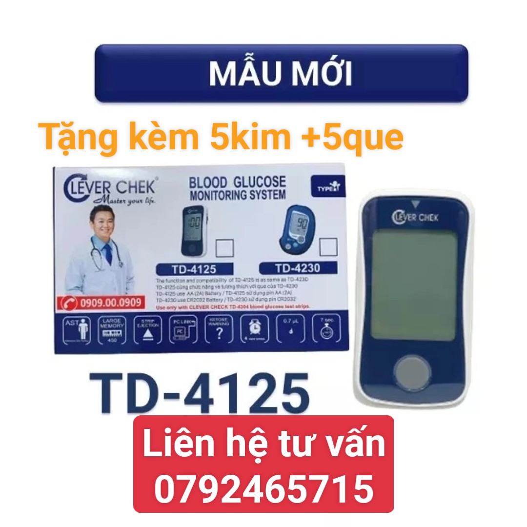 Máy đo đường huyết clever chek td4230 /td 4125