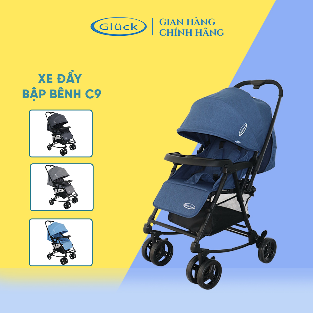 Xe Đẩy Hai Chiều Bập Bênh GLUCK BABY C9 - Chất lượng tiêu chuẩn Châu Âu an toàn cho trẻ sơ sinh đến