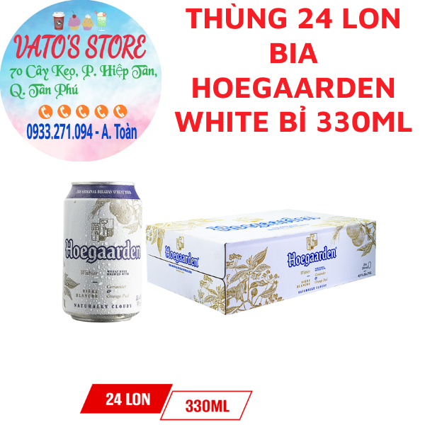 Bia Hoegaarden white bỉ thùng 24 lon (330ml/lon) / Lốc 6 lon Bia Bỉ Hoegaarden Original 330ml