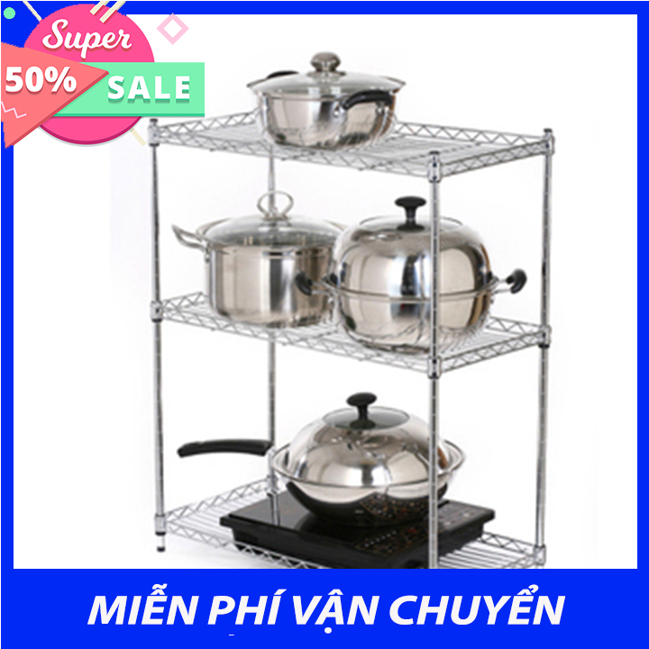Kệ lò vi sóng 3 tầng dki2-172m 55x30x60 khung inox