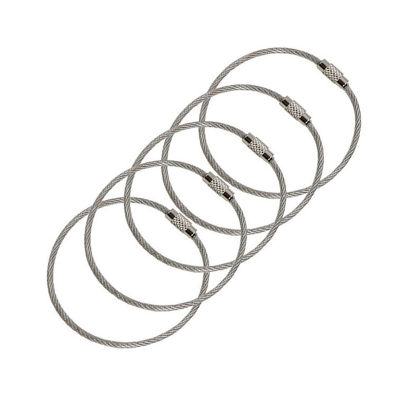 Combo 2 móc khóa edc galano móc chìa khóa xe, móc khóa balo dây thép dây inox 304 bền chắc vặn vít hg-001302