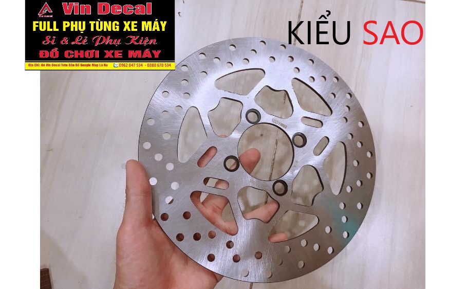 Đĩa trước ex 150 (size 245mm) dùng khi lên mâm rcb, redleo, asio, enkei, đùm 4 lỗ như zin