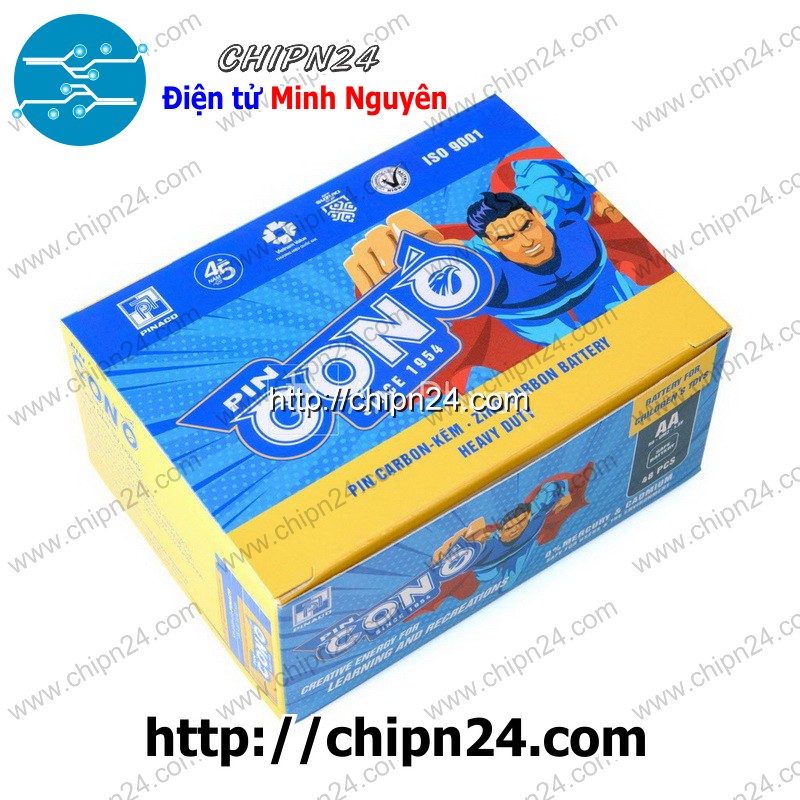 Hộp 48 viên pin aa con ó pinaco