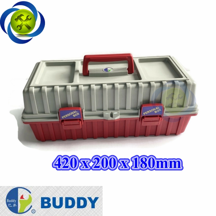 Thùng đồ nghề nhựa buddy bk0004 420mm x 200mm x 180mm màu đỏ