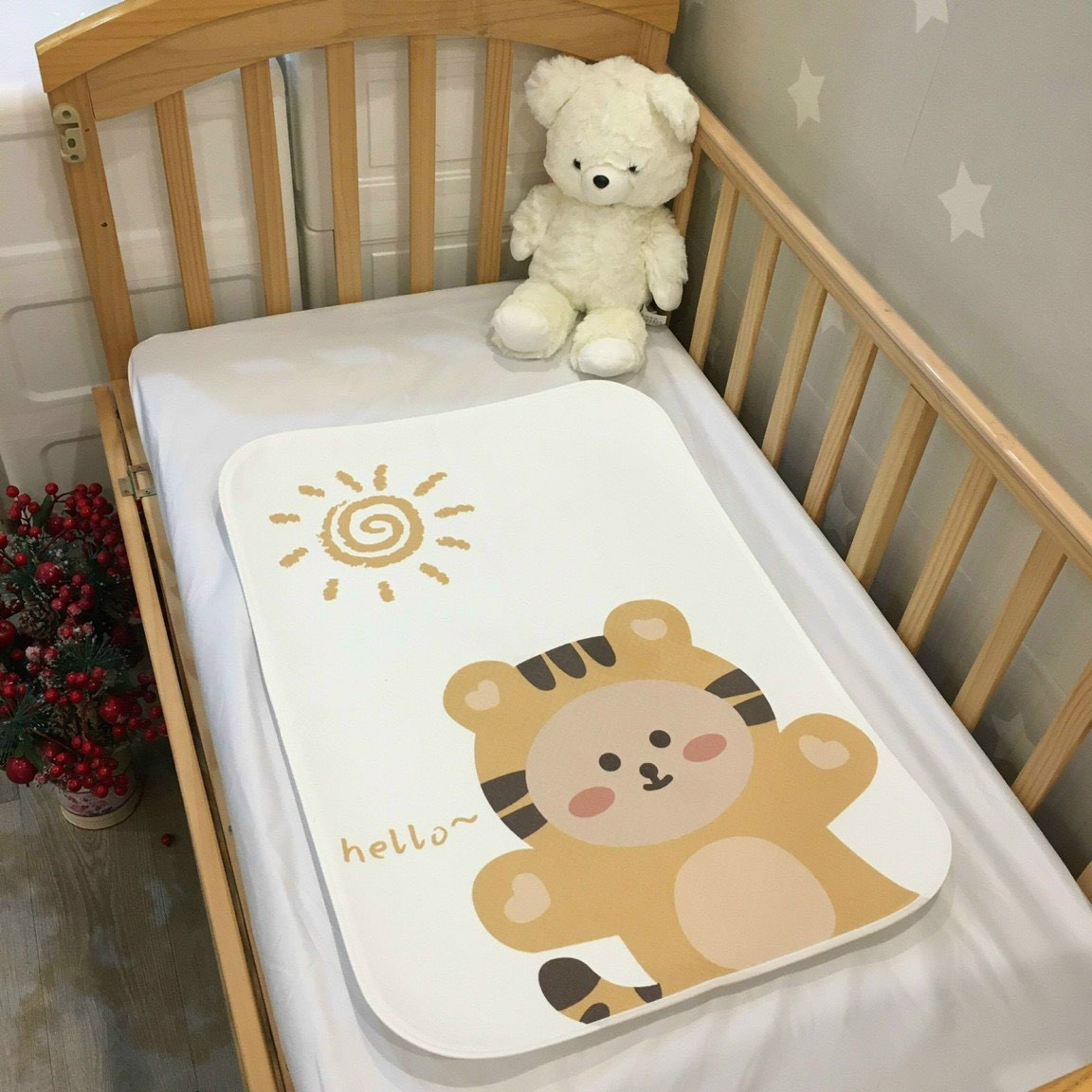 Tấm lót chống thấm 4D cho bé sơ sinh - Tấm lót thay bỉm 50x70CM