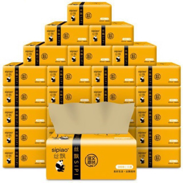 Thùng 30 gói giấy ăn gấu trúc sipiao