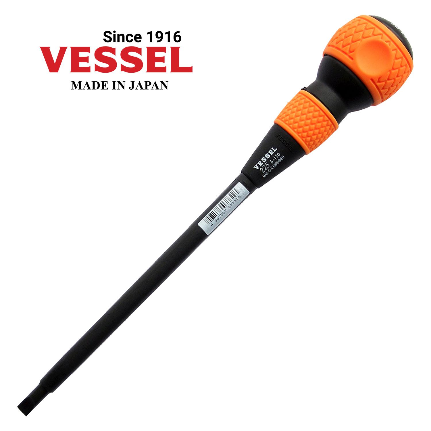 Tô vít tay tròn Vessel Nhật Bản No.225 -6x150 Chống đoản mạch và dễ sử dụng