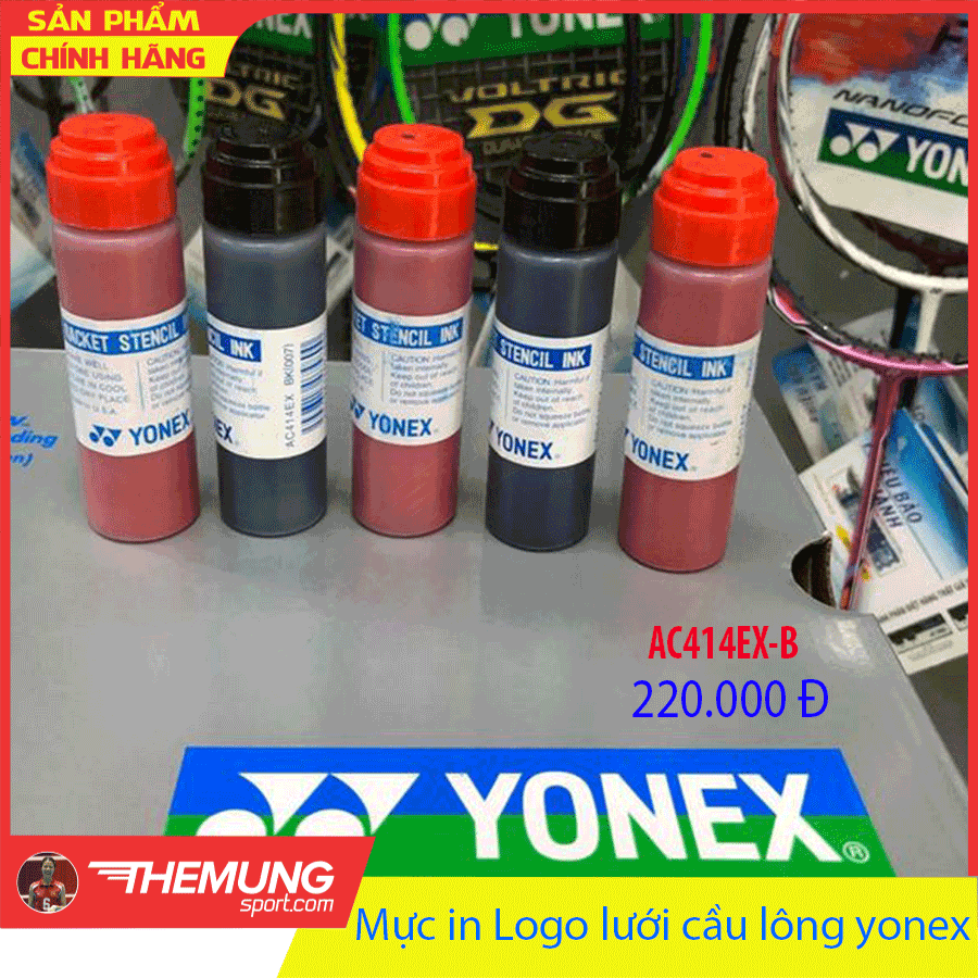 Mực in logo lưới cầu lông yonex ac414