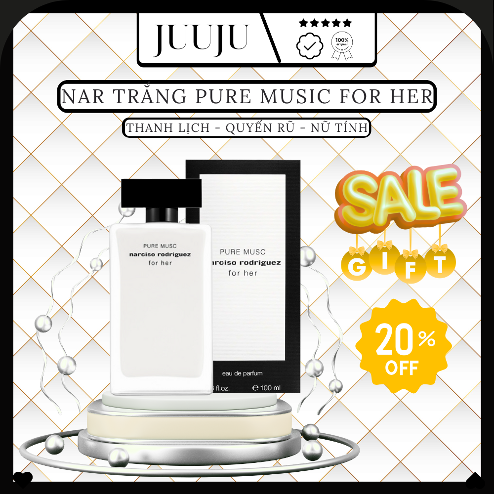 Pure Musc Nước Hoa Nữ - Hiền Dịu Tinh Khôi - Hương Gỗ Xạ Hương [JUUJU]