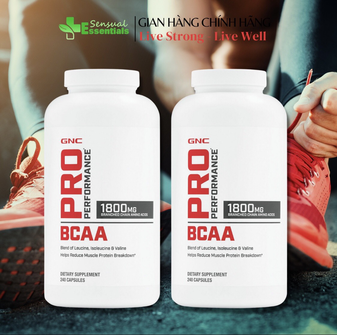 CHÍNH HÃNG GNC Pro Performance BCAA 1800 - Bổ sung amino axit hỗ trợ cơ bắp