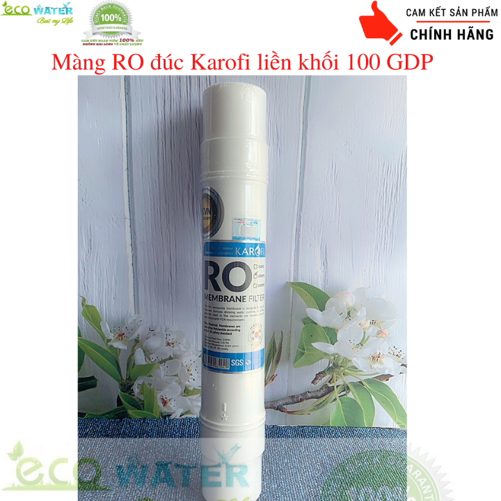 Màng ro đúc karofi liền khối 100 gpd - tặng kèm van 1 chiều và van flow đấu nhanh - ecord0025