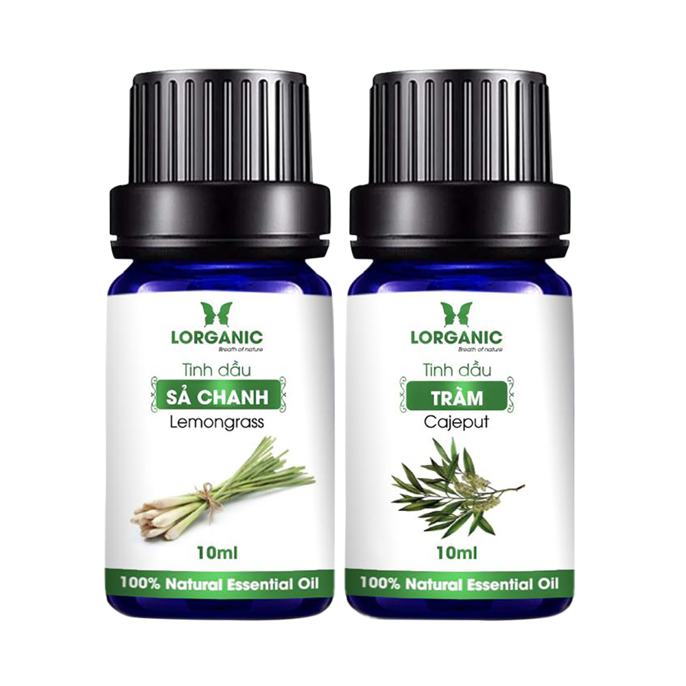 Combo Tinh Dầu Sả Chanh Lorganic + Tràm Gió Lorganic