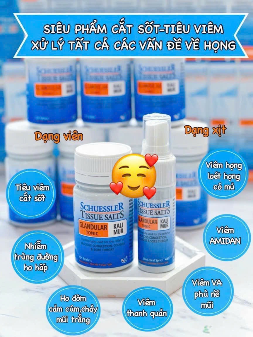 Xịt Kali mur viêm họng đau rát họng 30ml