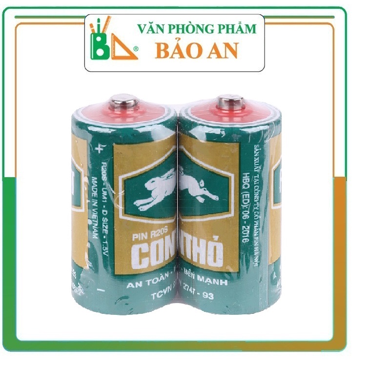 Pin đại con thỏ vỉ 2 viên - mua 10 tặng 1 văn phòng phẩm - bảo an