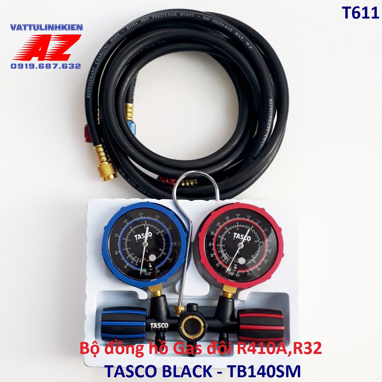 Bộ đồng hồ nạp gas đôi r410a,r32 tasco -tb140sm