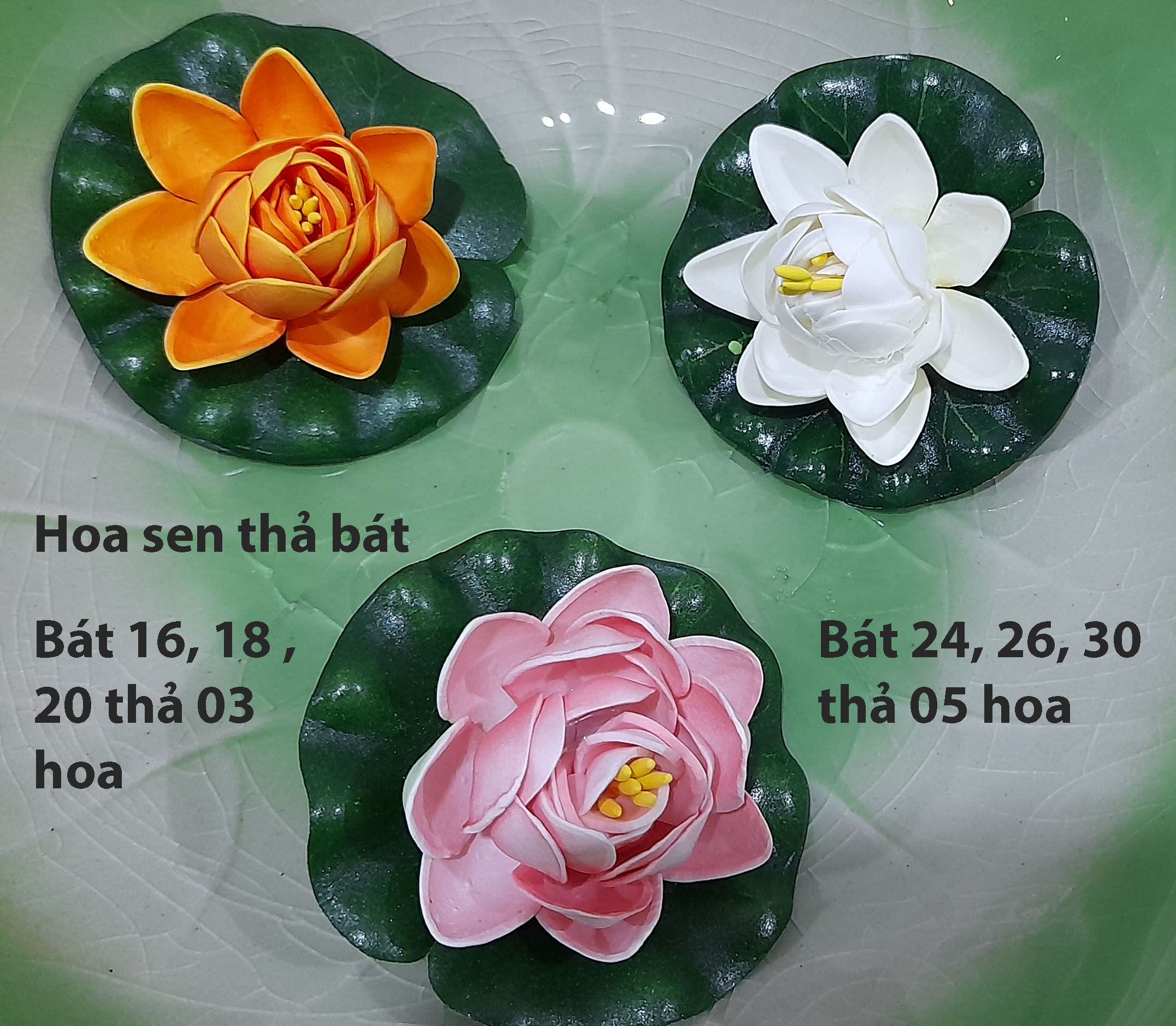 Hoa sen thả bát, dùng để thả vào bát tụ lộc, tụ khí, thả bát sen thời phật, hàng đẹp, giá đẹp