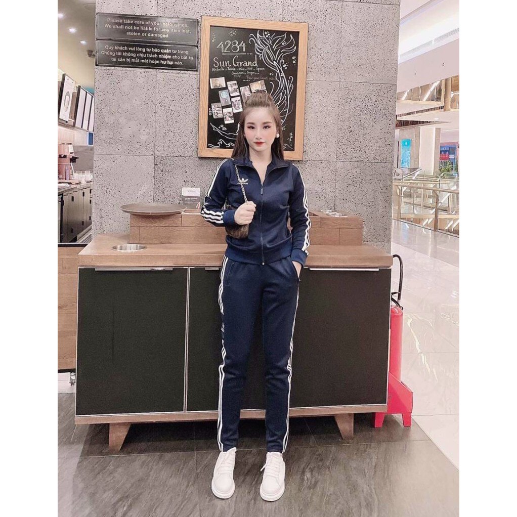 Set bộ thể thao nữ cao cấp thu đông chất đẹp siêu hot 2020 rosa