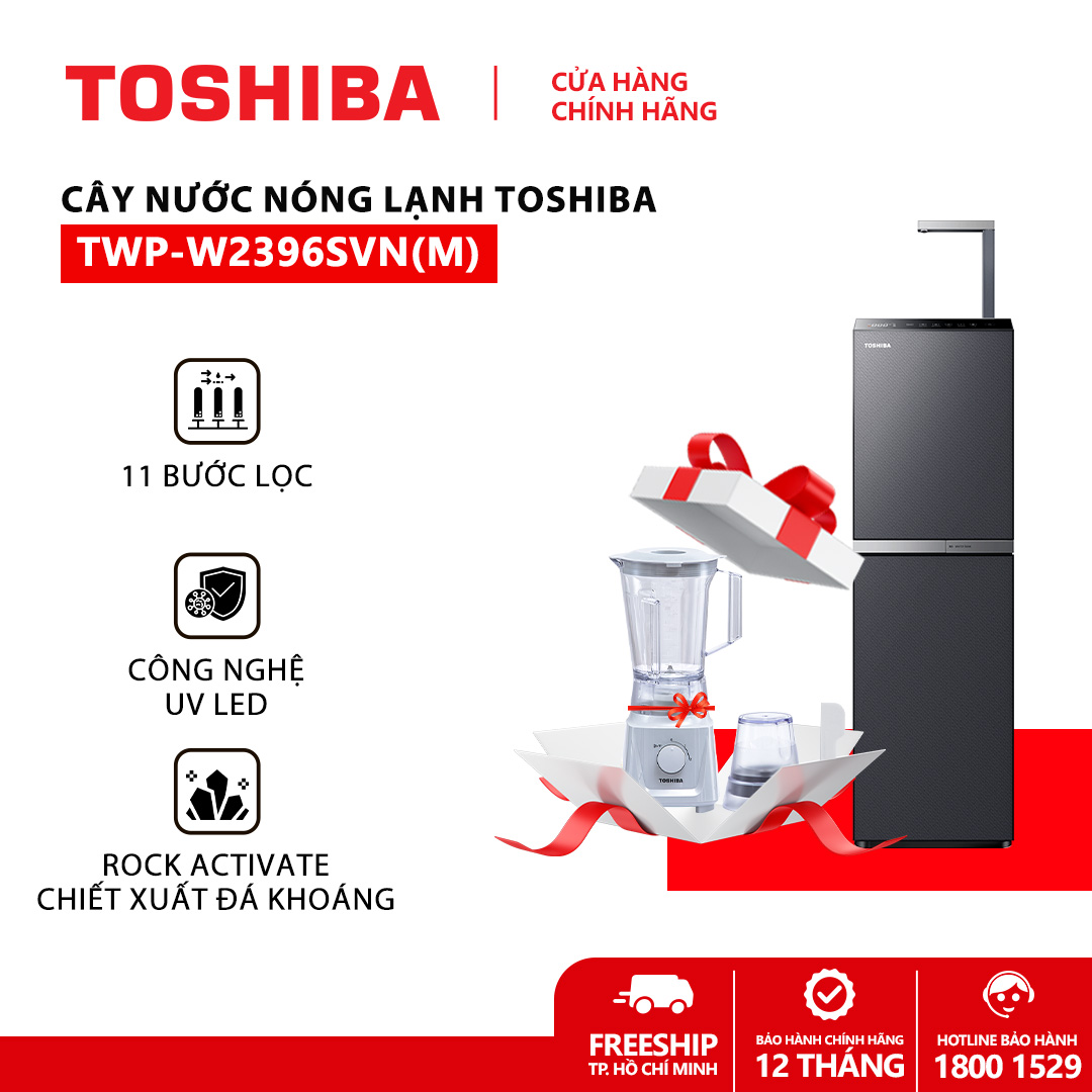 [FREESHIP] Máy lọc nước RO nóng nguội lạnh Toshiba TWP-W2396SVN(M) 10 lõi - Bảo hành 2 năm