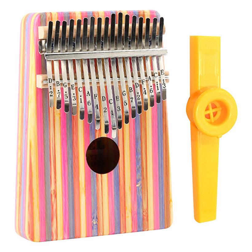 Đàn Kalimba 17 Phím Gỗ Trúc Yael Y17B-P Trúc Hồng Kèm Kèn Kazoo DreamMaker - HÀNG CÓ SẴN