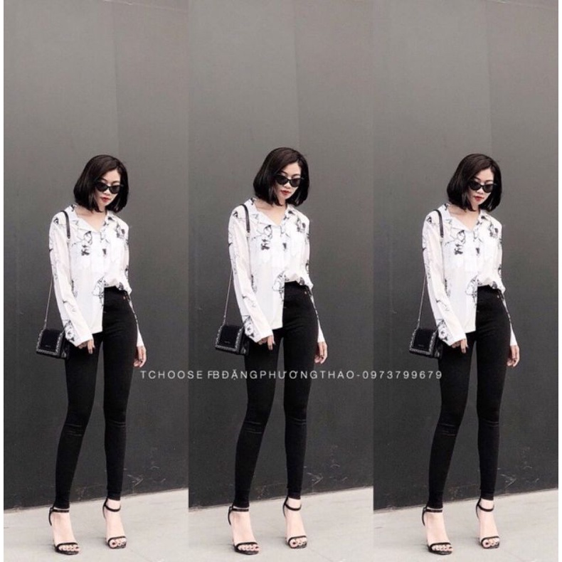 Quần legging GC,quần legging nữ chất cotton co giãn 4 chiều