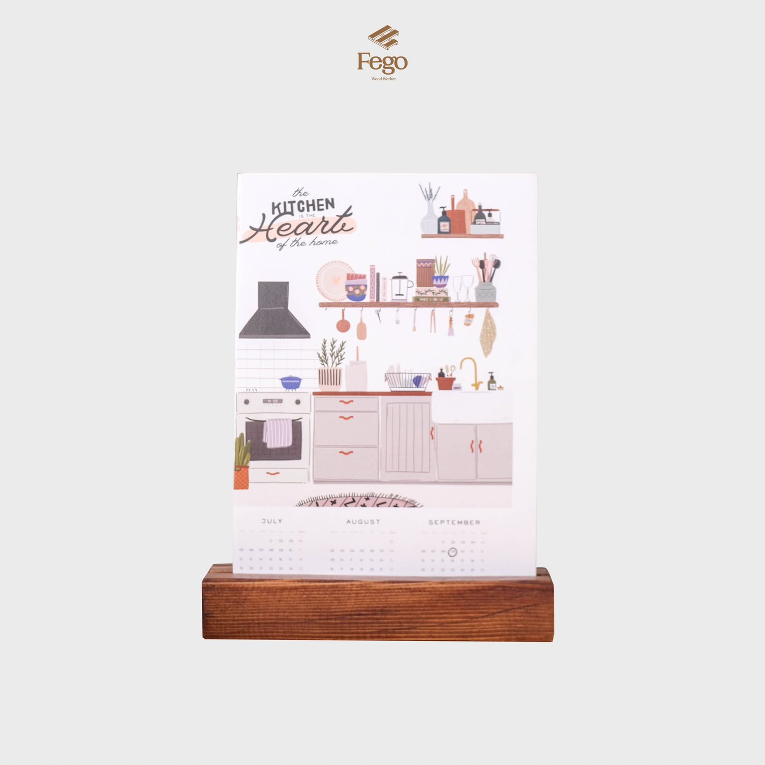 Kệ để lịch bàn, Kệ gỗ để ảnh lưu niệm, menu trang trí, biển tên, card visit FEGO