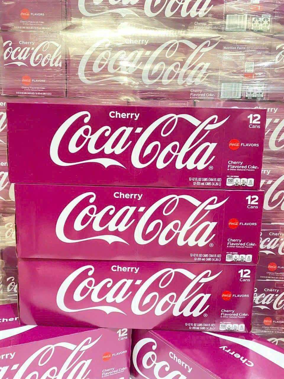 Coca cola cherry mỹ 355ml