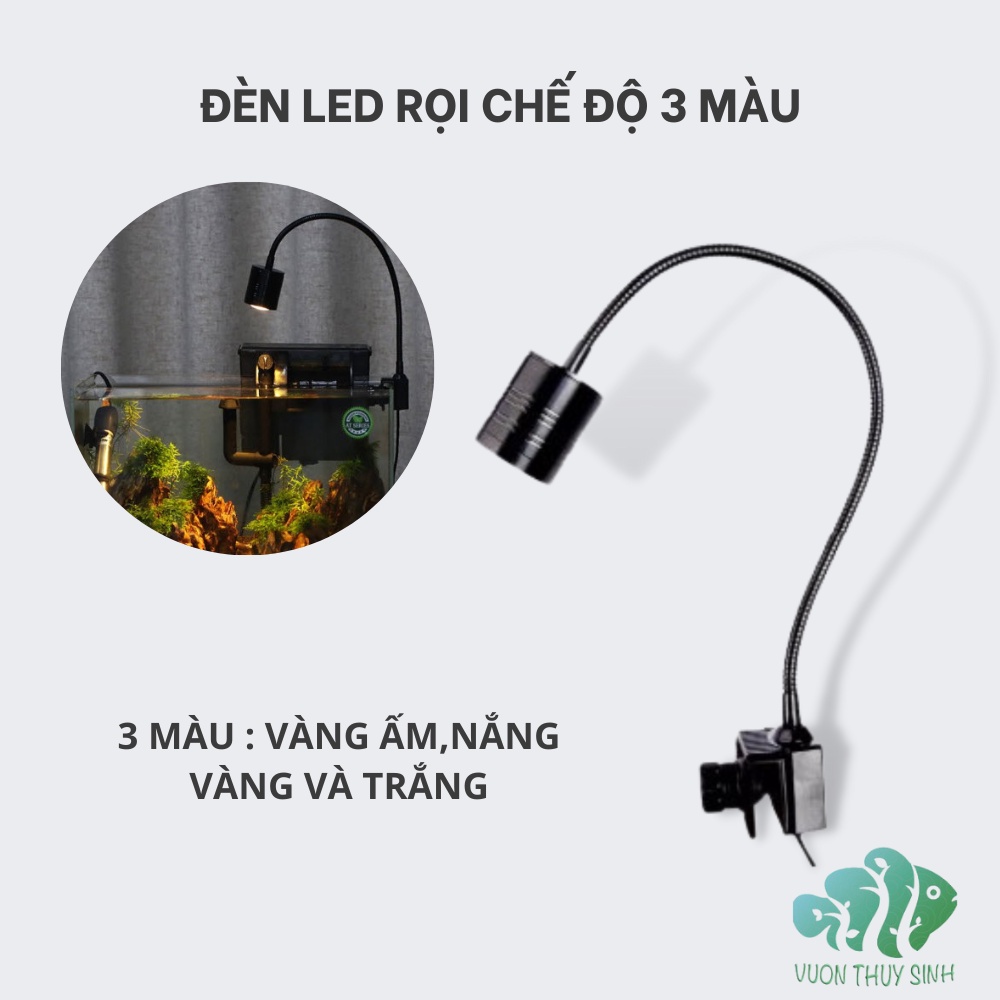 Đèn led rọi thủy sinh 3 chế độ màu 3W / 5W / 7W /12W
