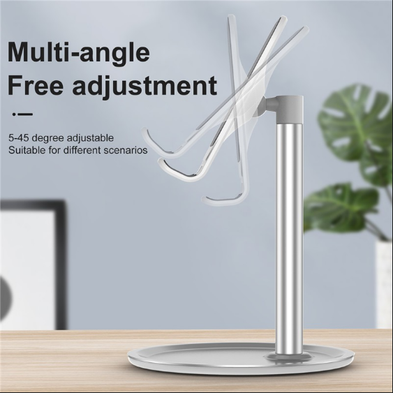 Giá điện thoại K1, giá đỡ điện thoại desktop đế tròn có thể đỡ ipad máy tính bảng các loại GD508-GiaDT-K1