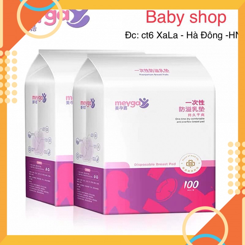 Miếng lót thấm sữa meyga - bịch 100 miếng