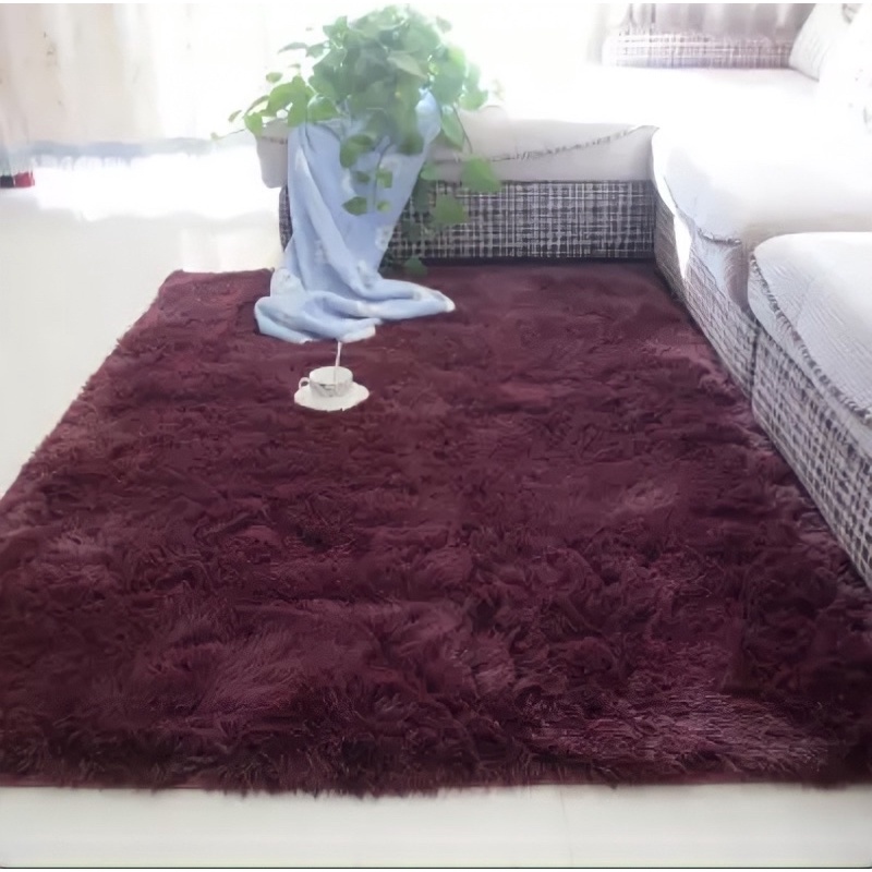Thảm lông trải sàn dày dặn loại dày 1m6x1m2 không rụng lông thảm lông loang