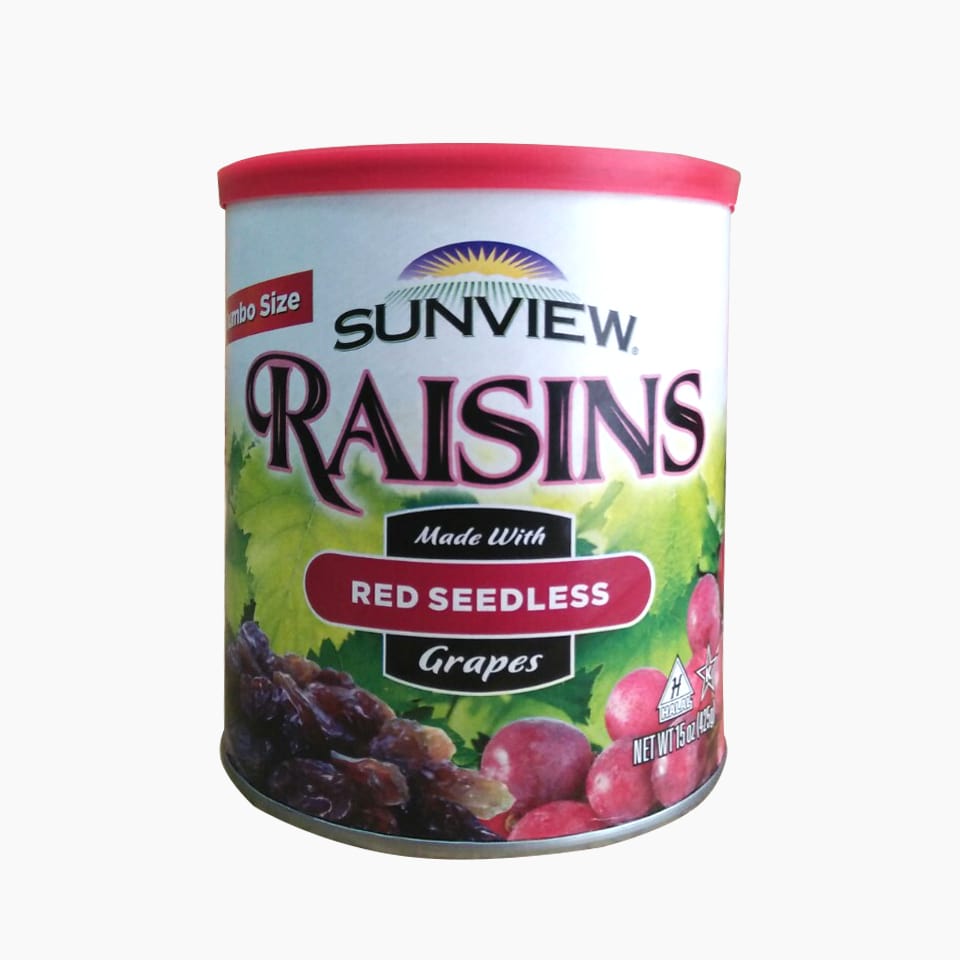 Nho Khô Mỹ Không Hạt Sunview Raisins Red Seedless 425g (Nho đỏ)