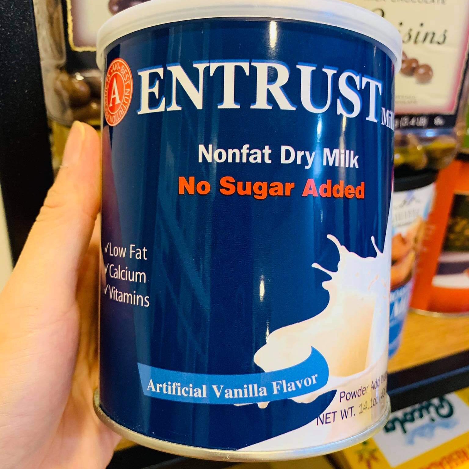 [HCM]SỮA BỘT KHÔNG ĐƯỜNG ENTRUST MILK 400G USA - DÀNH CHO NGƯỜI ĂN KIÊNG/TIỂU ĐƯỜNG